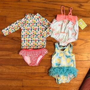 Adorable New 3 mo Girls Bathing Suits Swim Suit ☀️